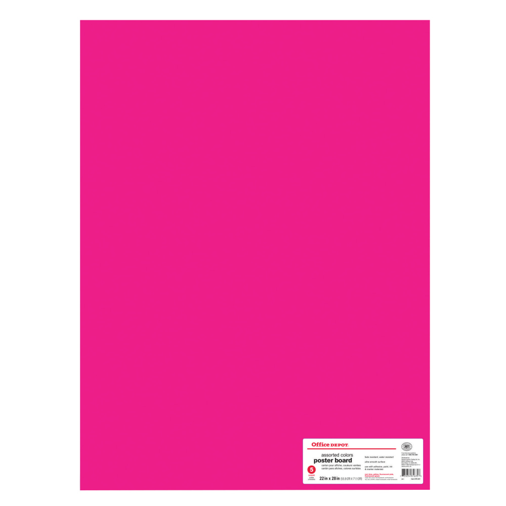 Office Depot® Brand Poster Board, 22" x 28",