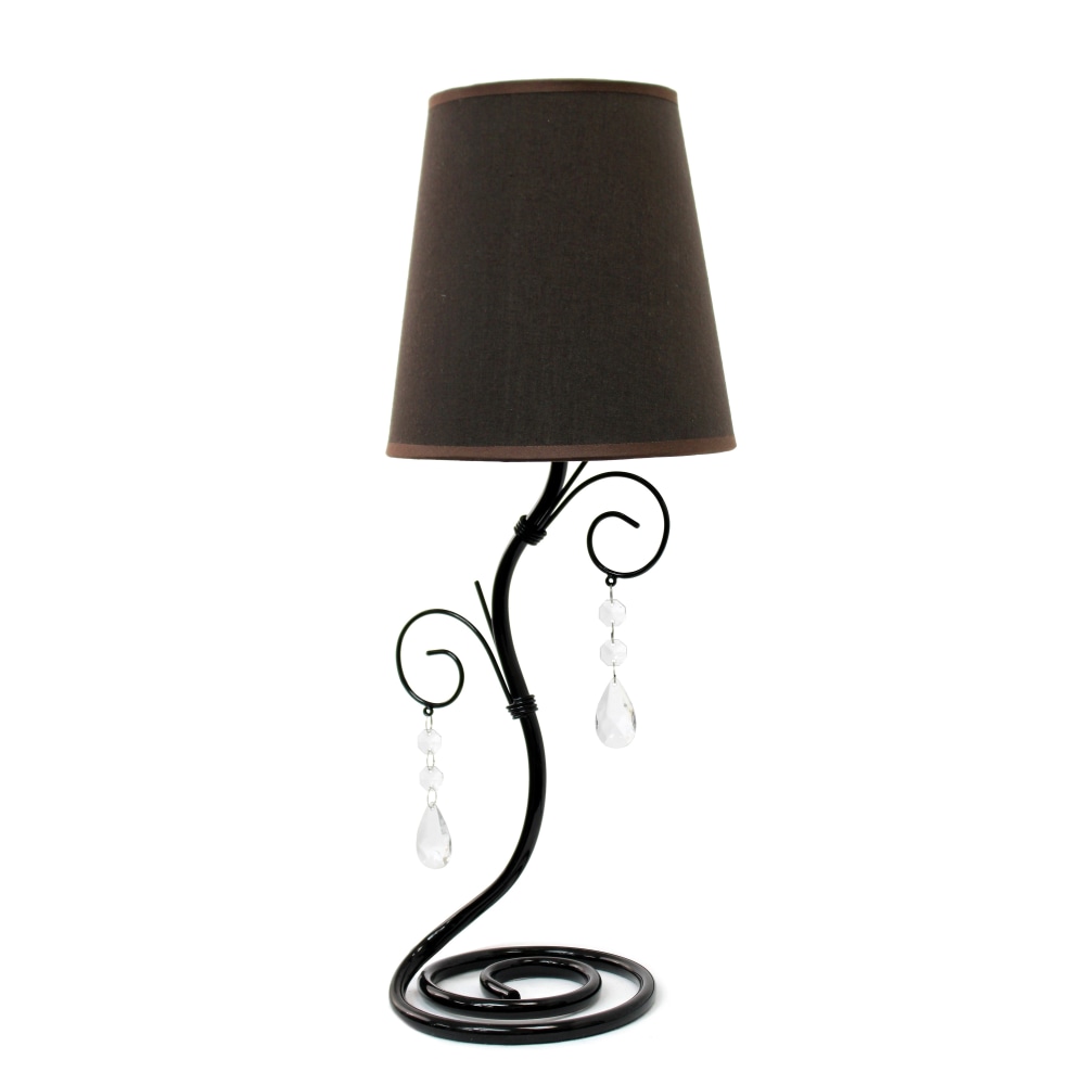 Simple Designs Twisted Vine Table Lamp with Fabric