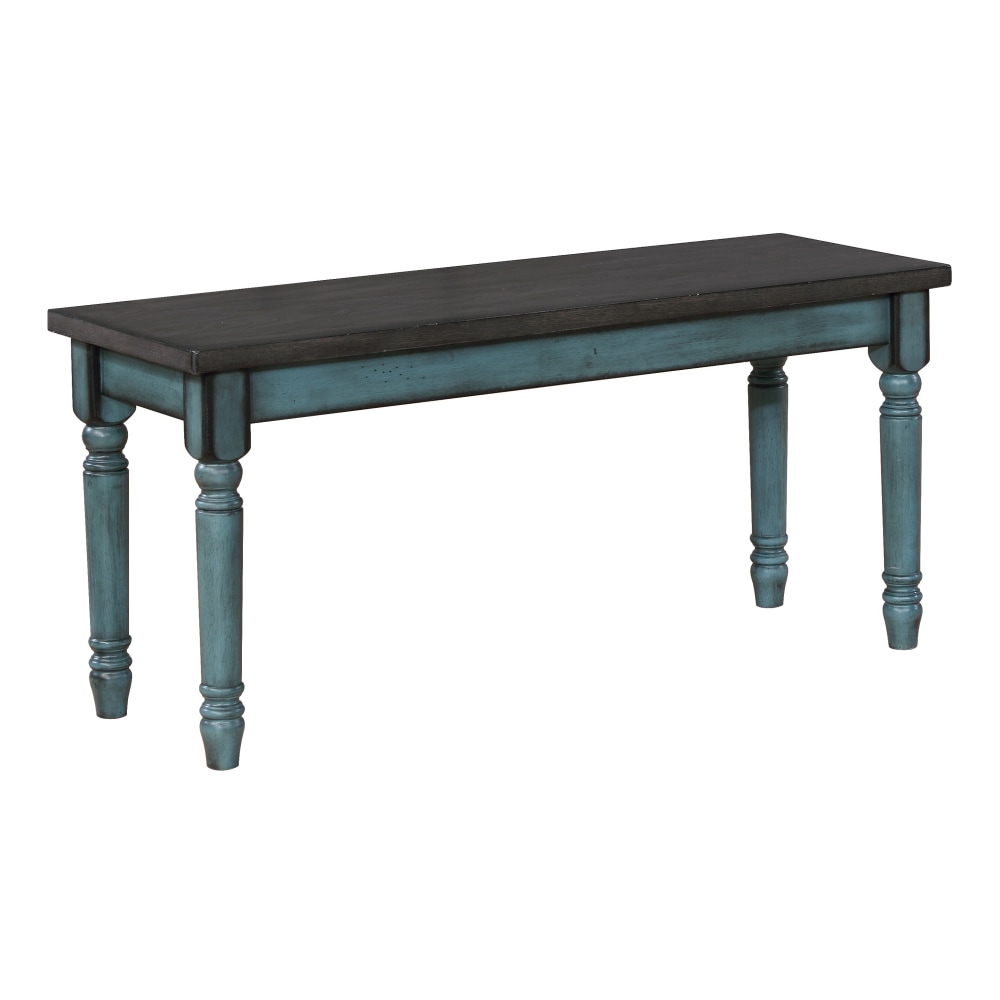 Powell Maillet Bench, Teal/Oak