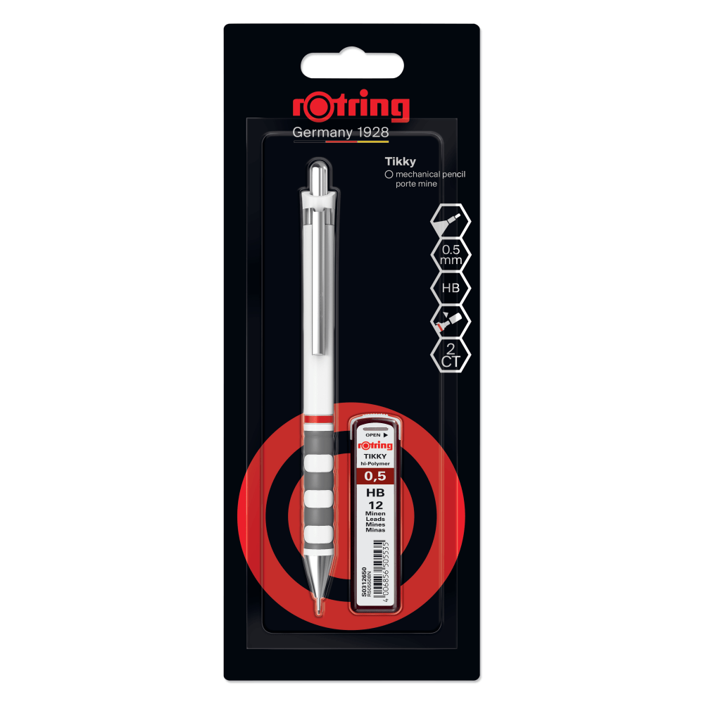 Rotring Tikky Mechanical Pencil 0.5mm White Barrel with