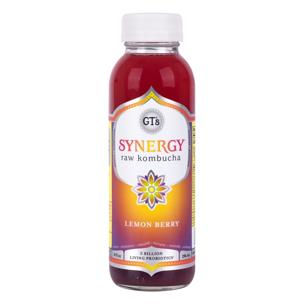 GT Synergy Organic Lemon Berry Kombucha, 10 Fl