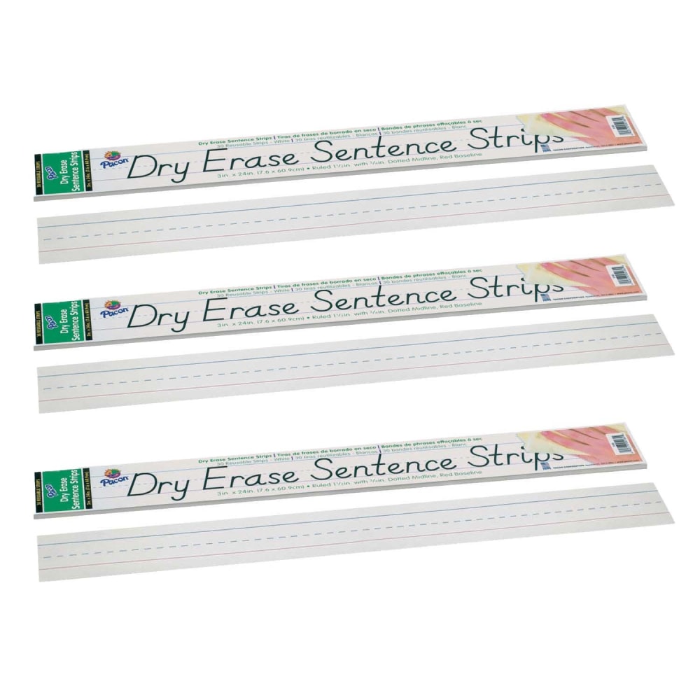 Pacon Dry Erase Sentence Strips, 1-1/2" x 3/4"