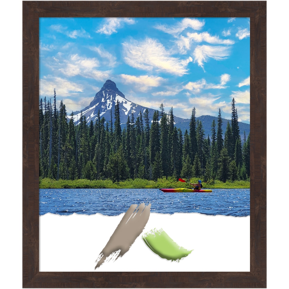 Amanti Art Fresco Dark Walnut Wood Picture Frame,