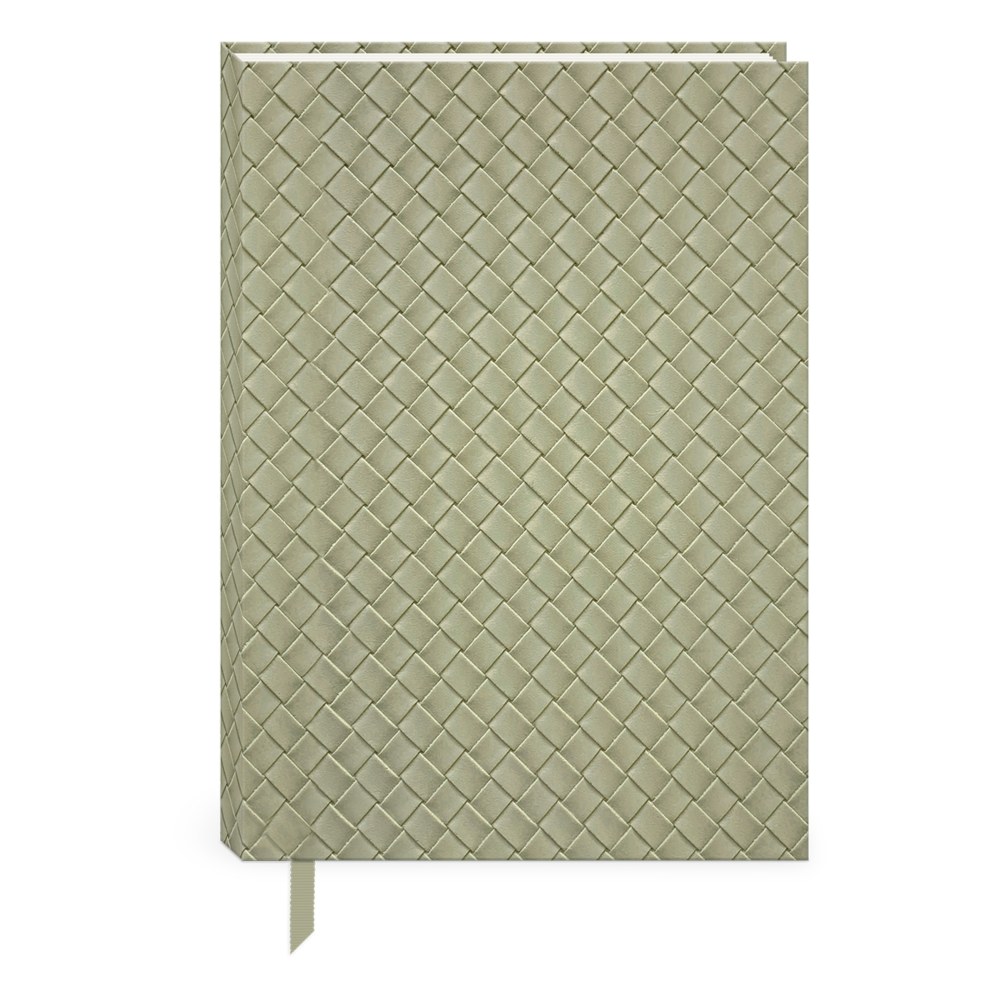 Punch Studio Woven Vegan Leather Journal, 6” x