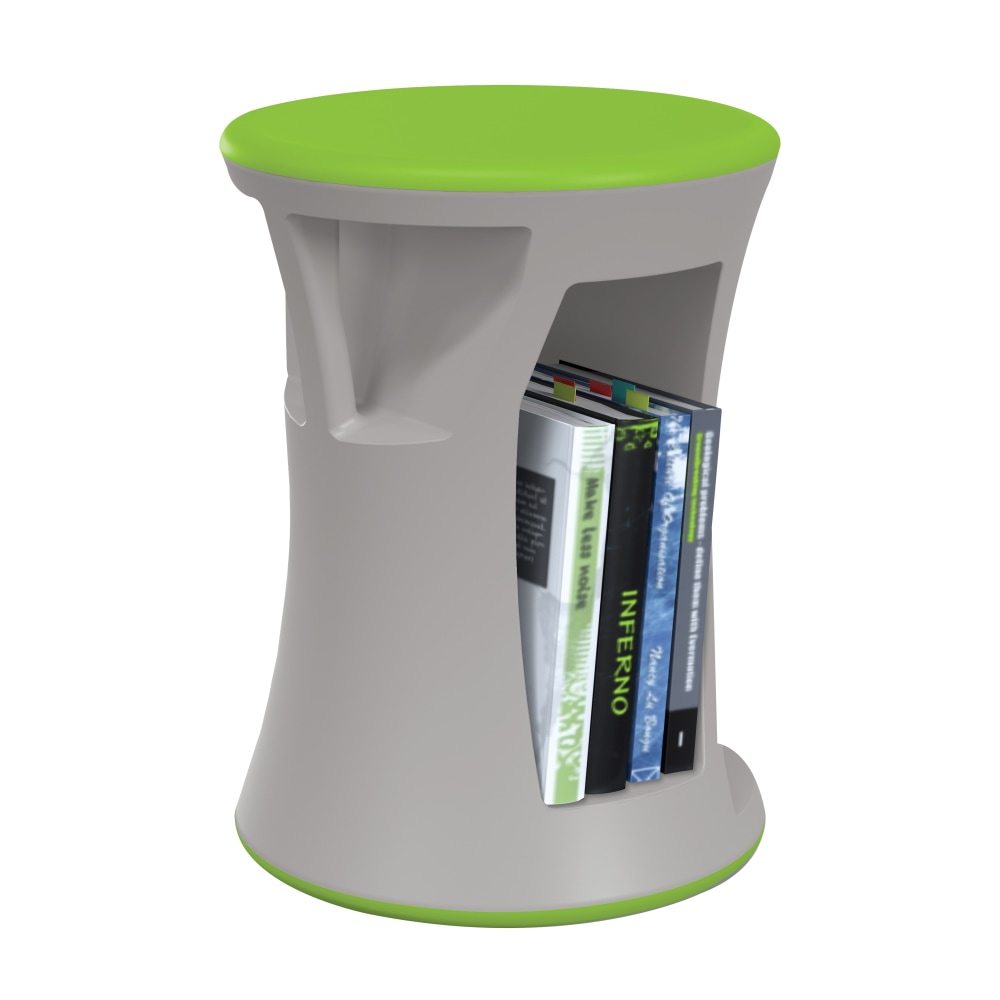 MooreCo Hierarchy Flipz Stacking Rocking Stool, Gray/Green
