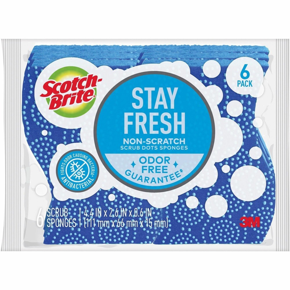Scotch-Brite Scrub Dots Non-Scratch Sponge, 4.8"H x