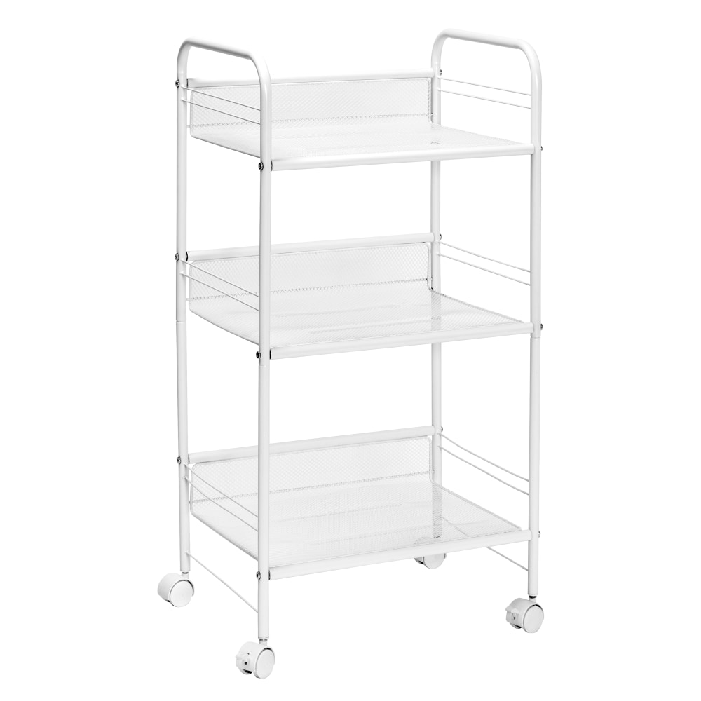 Honey Can Do 3-Shelf Steel Wire Rolling Cart,