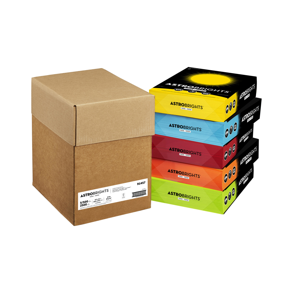 Astrobrights Colored Paper, 5 Reams, Assorted Colors, Letter
