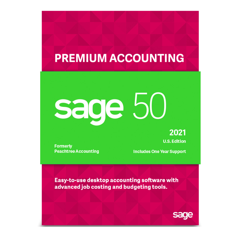 SAGE 50 Premium Accounting 2021, U.S. Edition, For