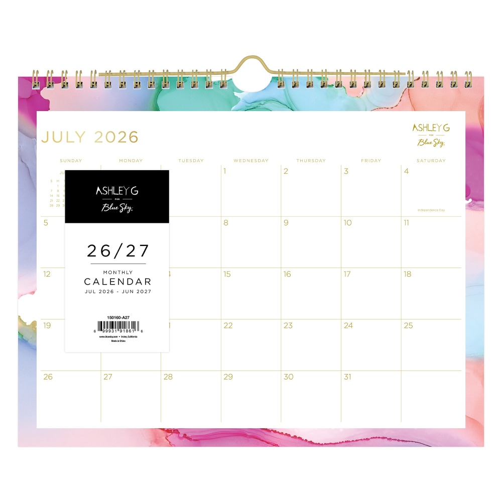 Wall Calendar AG Multi Color Smoke - 11x8.75