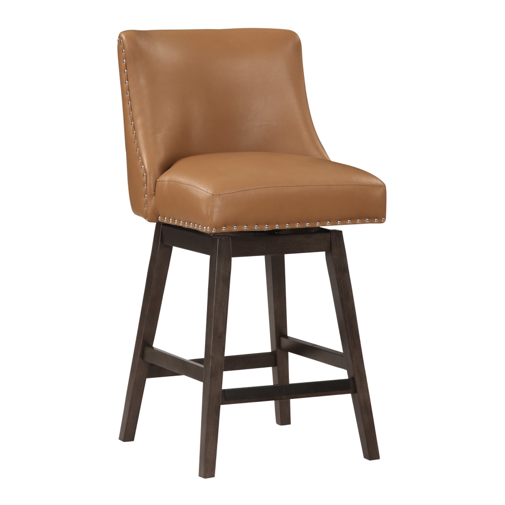 Office Star Granville Faux Leather Swivel Counter Stool,