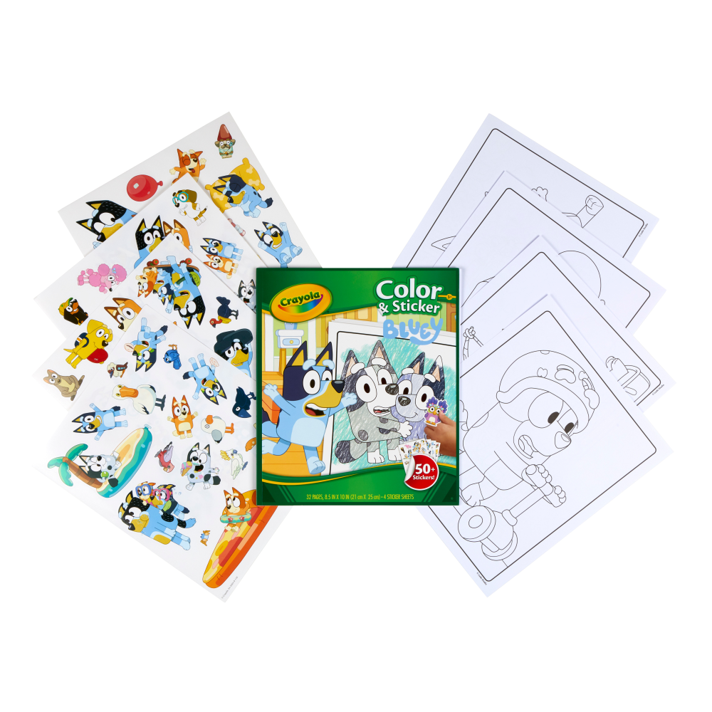 Crayola Color and Sticker Set, Bluey