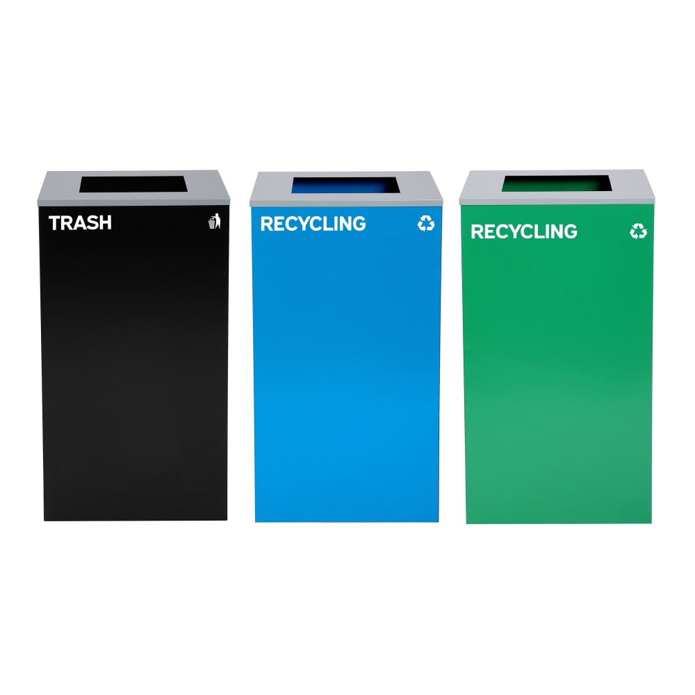 Alpine Industries Stainless-Steel Open Top Recycling And Trash