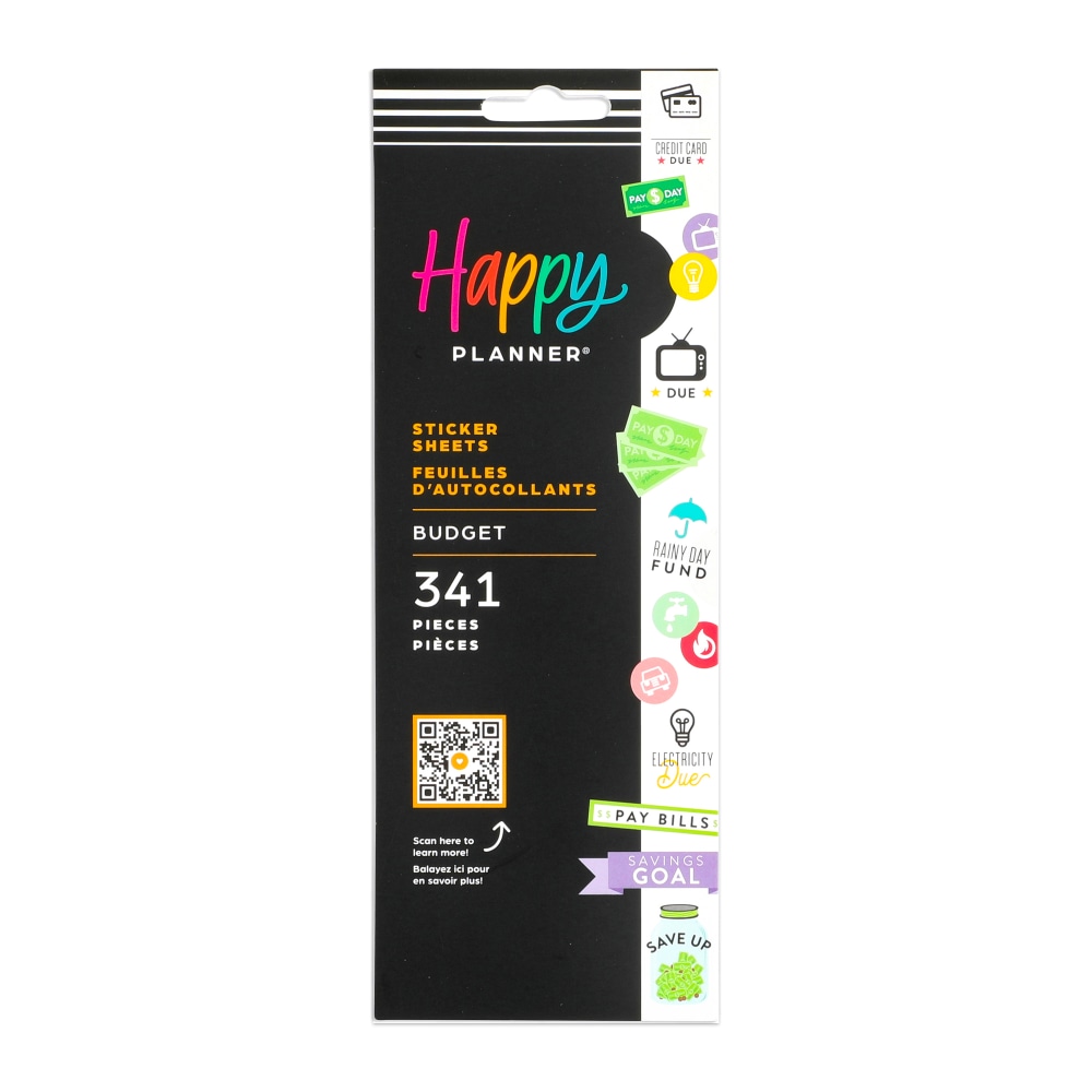 Happy Planner Budget Financial Sticker Pack, Multicolor, 8
