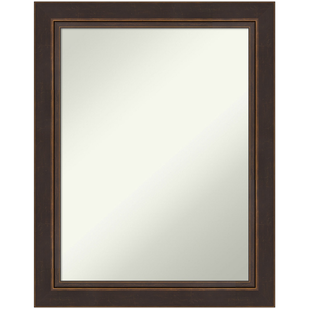 Amanti Art Non-Beveled Rectangle Framed Bathroom Wall Mirror,
