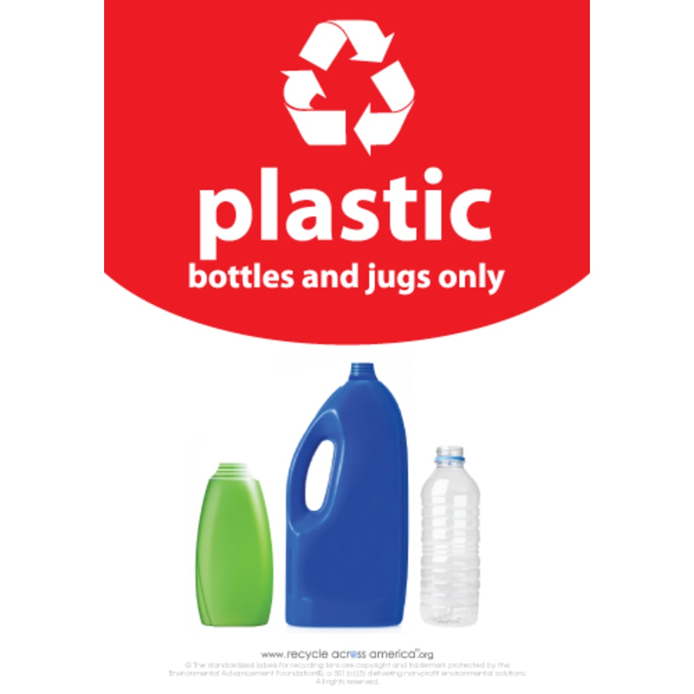 Recycle Across America Plastics Standardized Recycling Label,