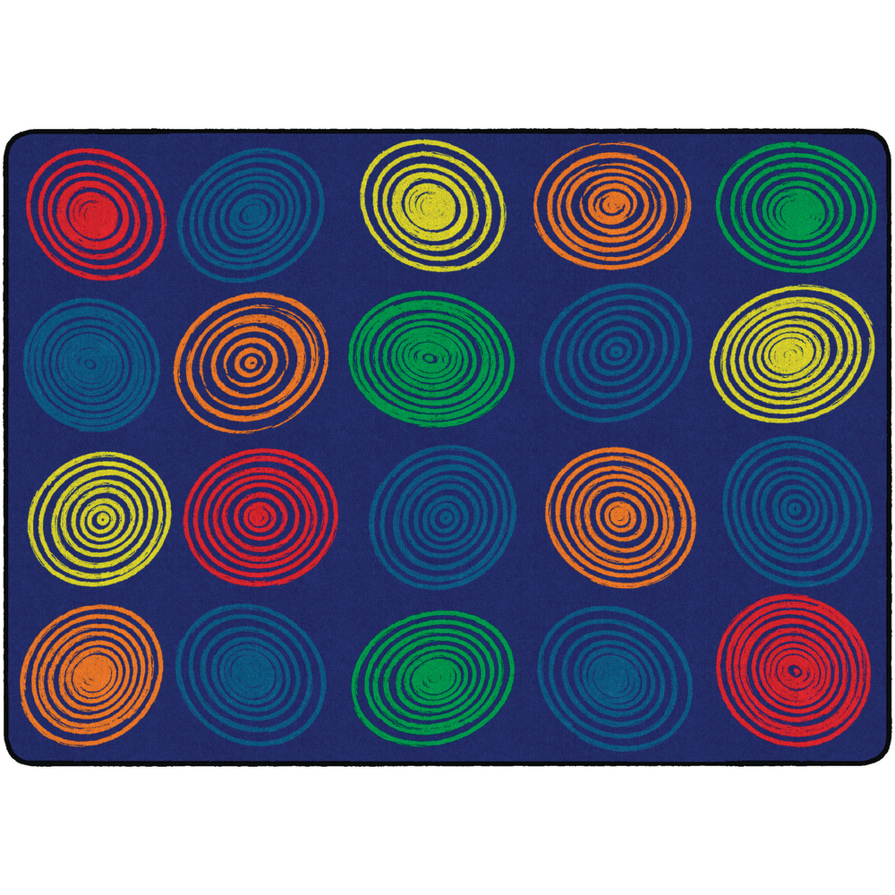 Flagship Carpets Circles Rug, Rectangle, 6' x 8'