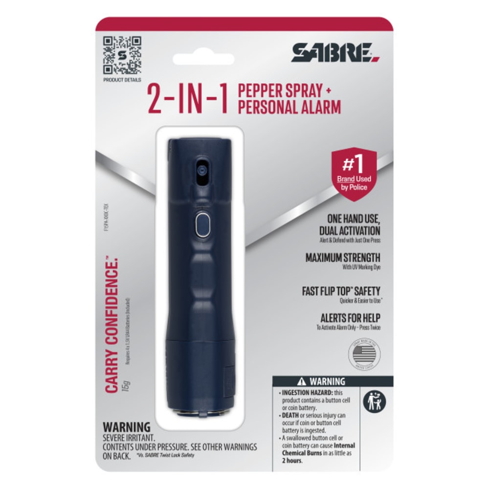 SABRE 2-In-1 Flip Top Pepper Spray With Personal