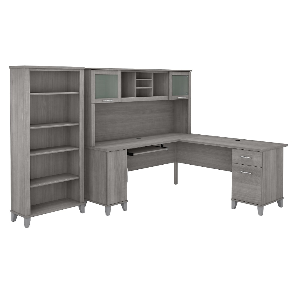 Bush Furniture 72"W L-Shaped Desk With Hutch And