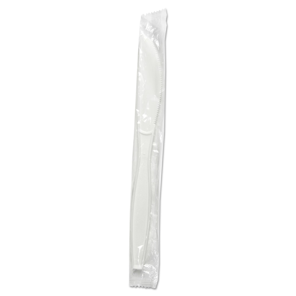 Boardwalk Heavyweight Wrapped Polypropylene Knives, White, Pack