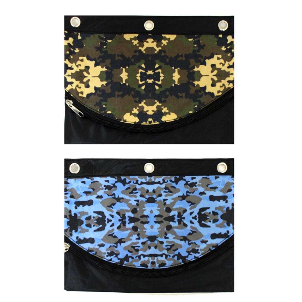 Inkology Camo Arc Zipper Pencil Pouches, 9-3/4" x