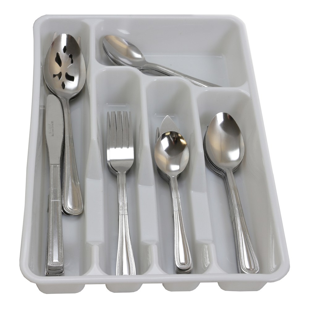 Gibson Home 45-Piece Flatware Set, Basic Living Aston,