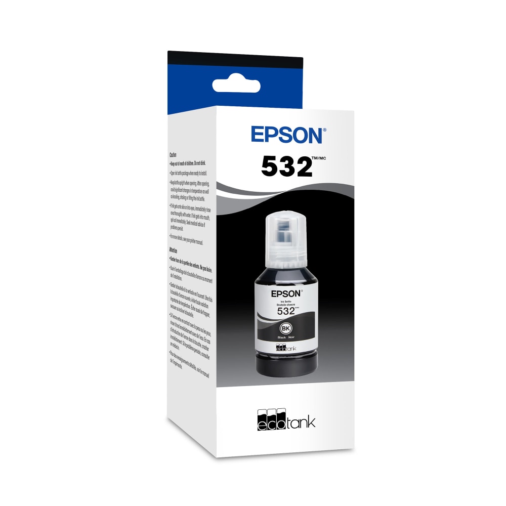 Epson® 532 EcoFit® Black High-Yield Ink Bottle, T532120-S