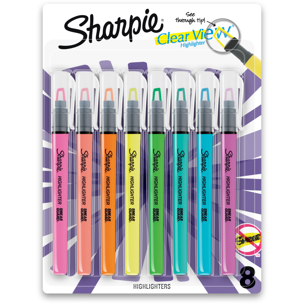 Sharpie Highlighter, Clear View Highlighter with See-Through