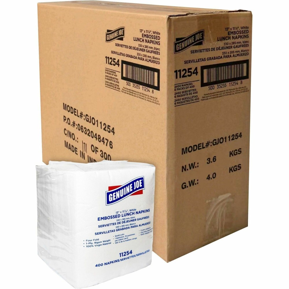 Genuine Joe Lunch Napkins - 1 Ply -