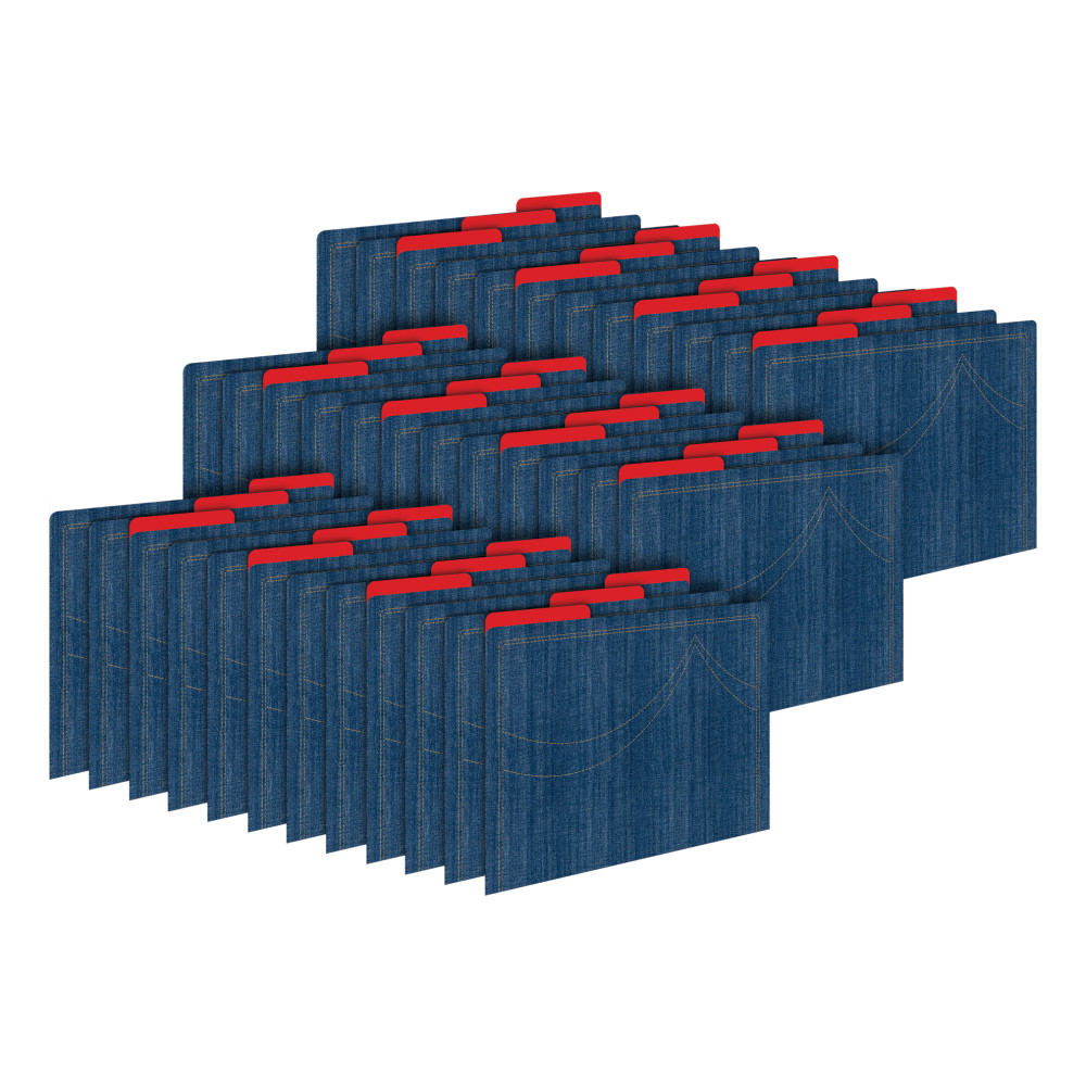 Barker Creek Tab File Folders, Letter Size, Denim,