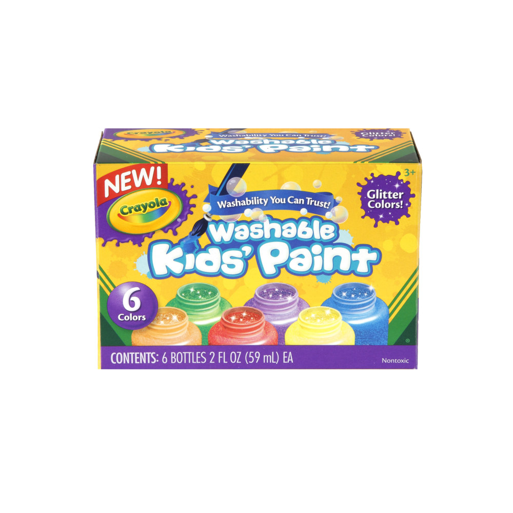 Crayola® Kids Washable Glitter Paint, 2 Oz, Pack