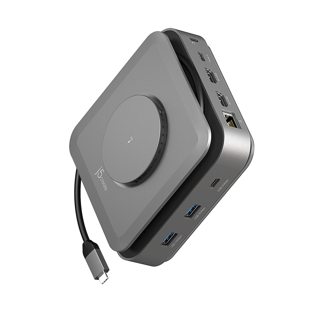 j5create Dock Dual 4K HDMI Adapter, Space Gray,
