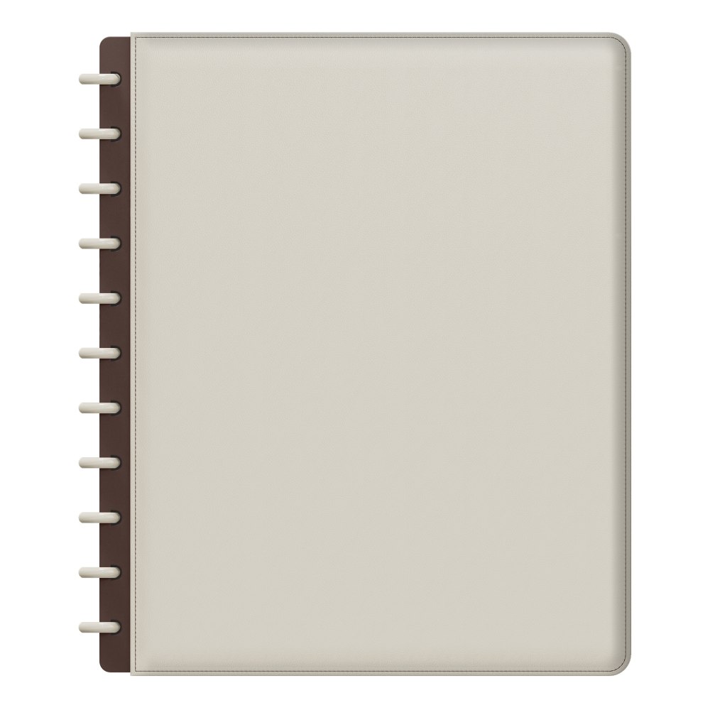 TUL® Discbound Notebook With Leather Cover, Letter Size,
