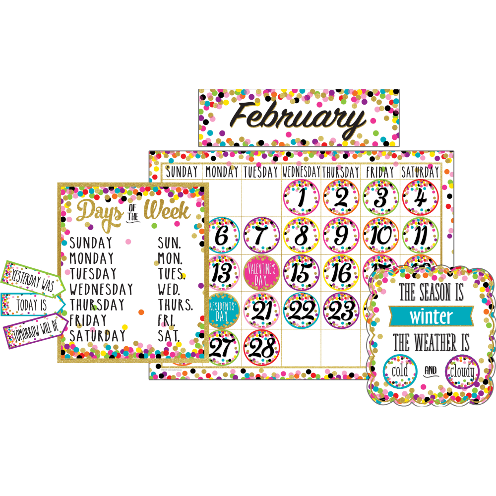 Teacher Created Resources Confetti Calendar Bulletin Board