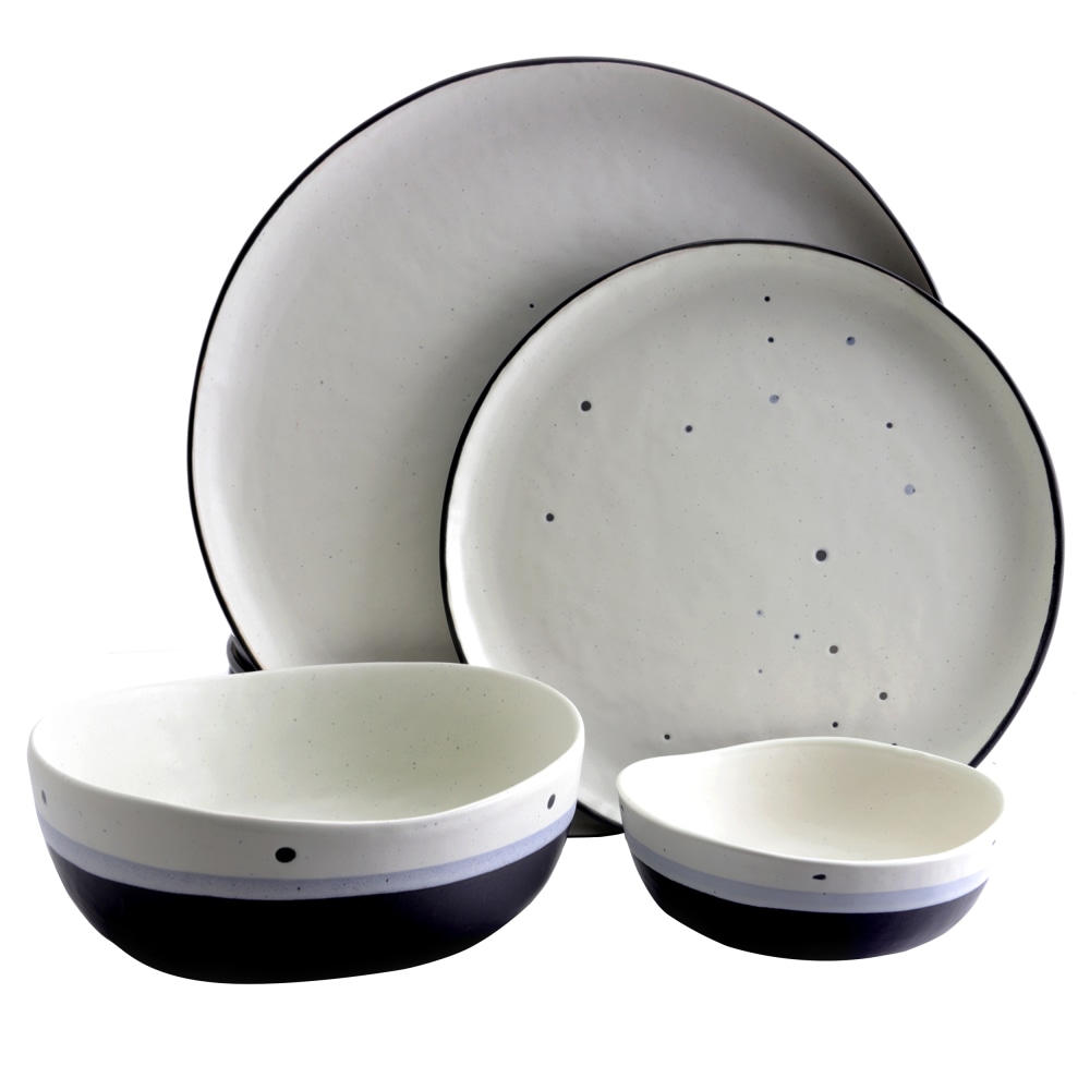 Gibson Elite Rhinebeck 16-Piece Stoneware Dinnerware Set,