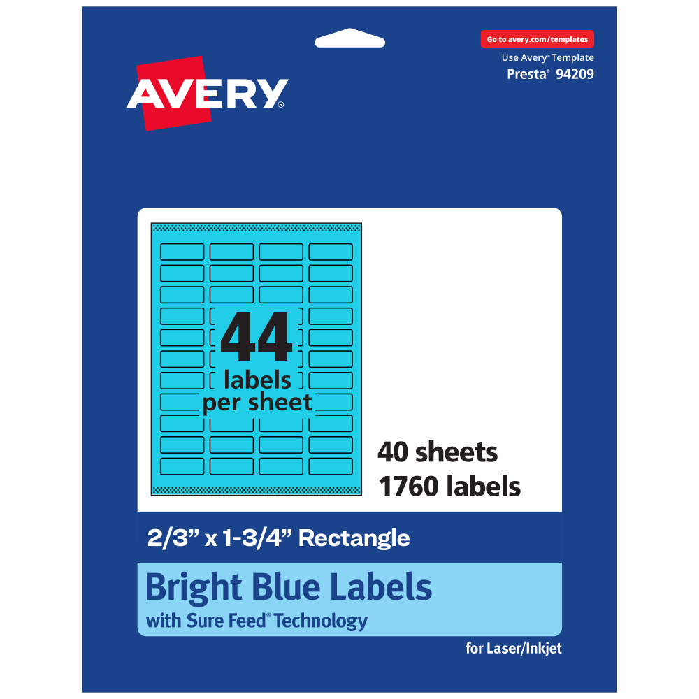 Avery® Print-To-The-Edge Labels With Sure Feed® Technology And