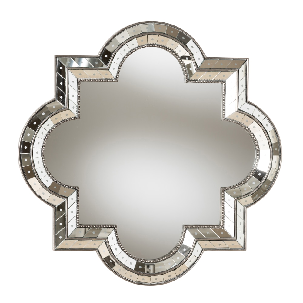 Baxton Studio Art Deco Quatrefoil Accent Wall Mirror,