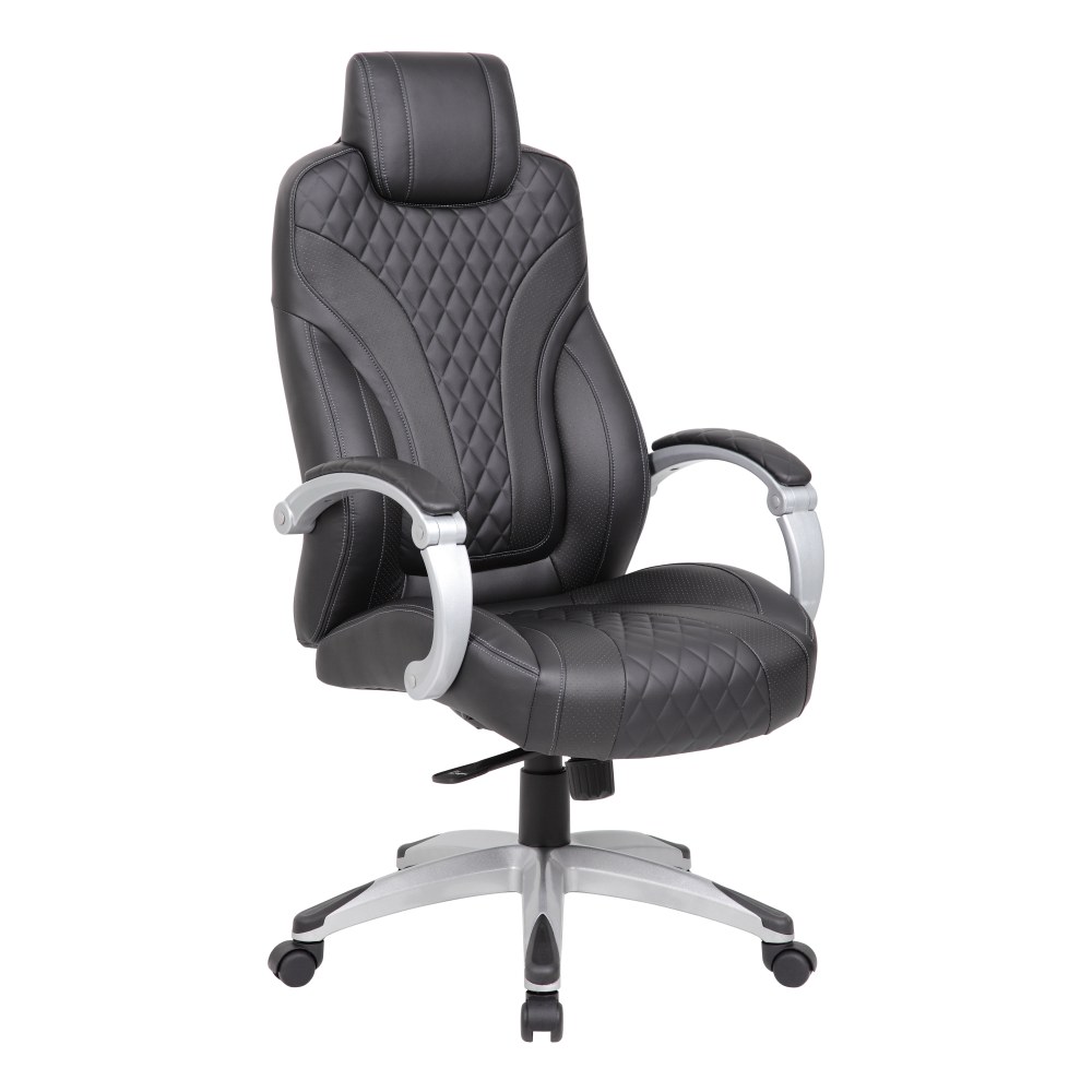 Boss Office Products Caressoft Hinged Arm Executive Ergonomic