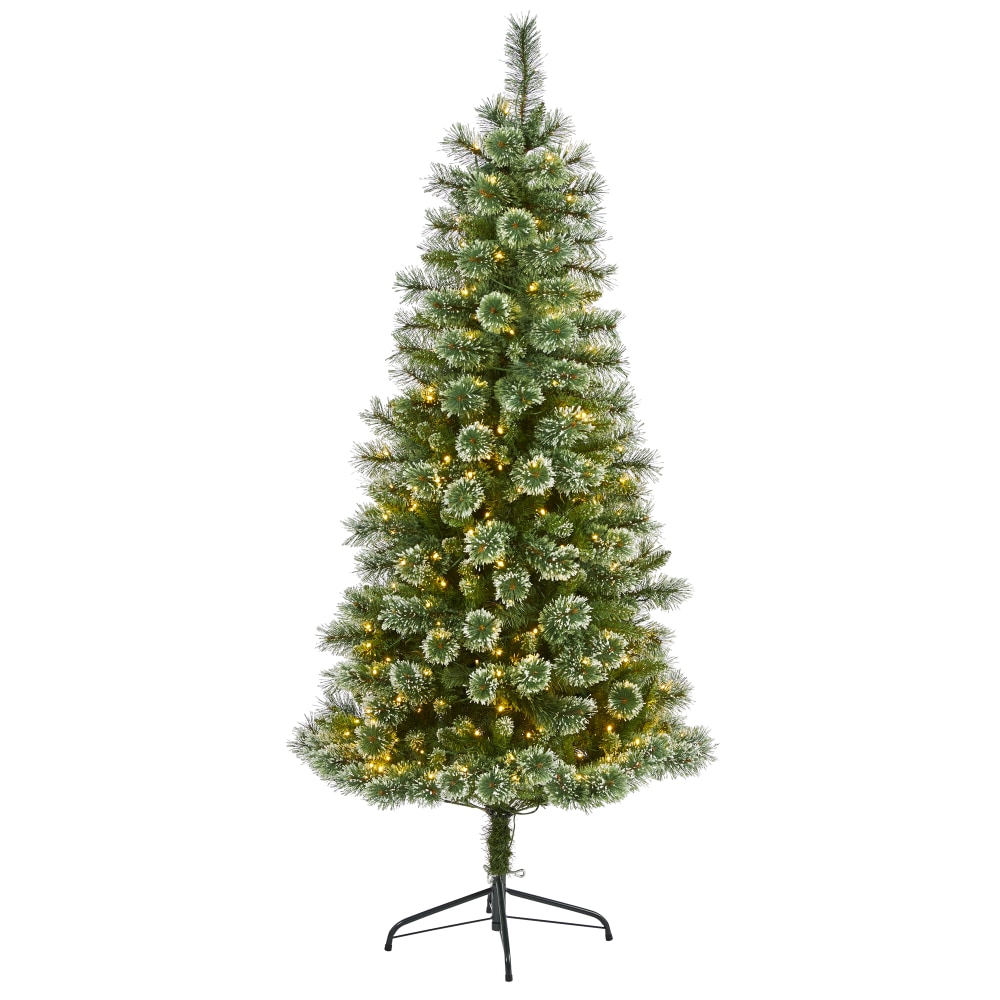 Nearly Natural Wisconsin Slim Snow Tip Pine Artificial