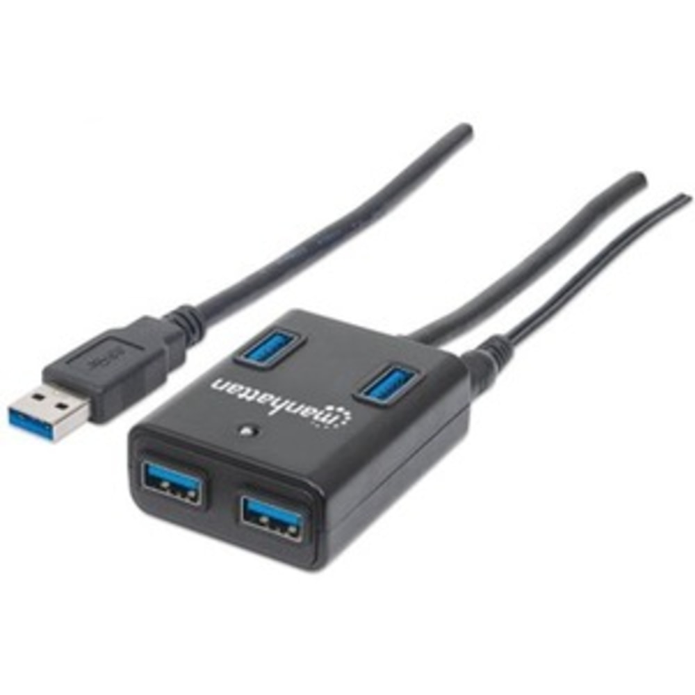 Manhattan USB-A 4-Port Hub, 4x USB-A Ports, 5
