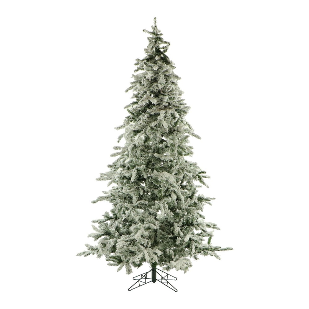 Fraser Flocked Mountain Pine Unlit Christmas Tree, 7
