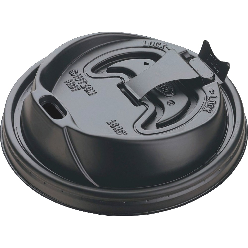 Dart Black Plastic Reclosable Lids, For 12-16 Oz.