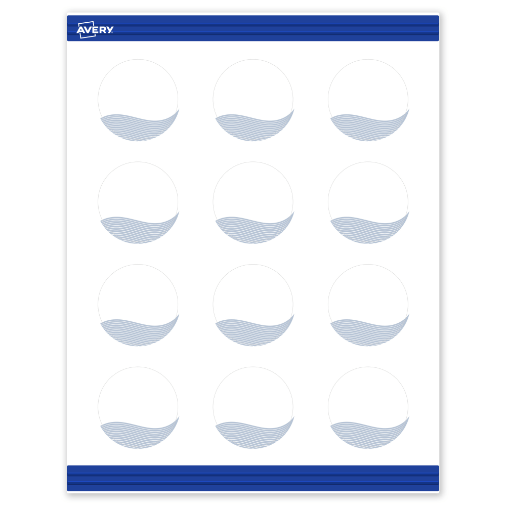 Avery® Printable Round Cards With Sure Feed® Technology,
