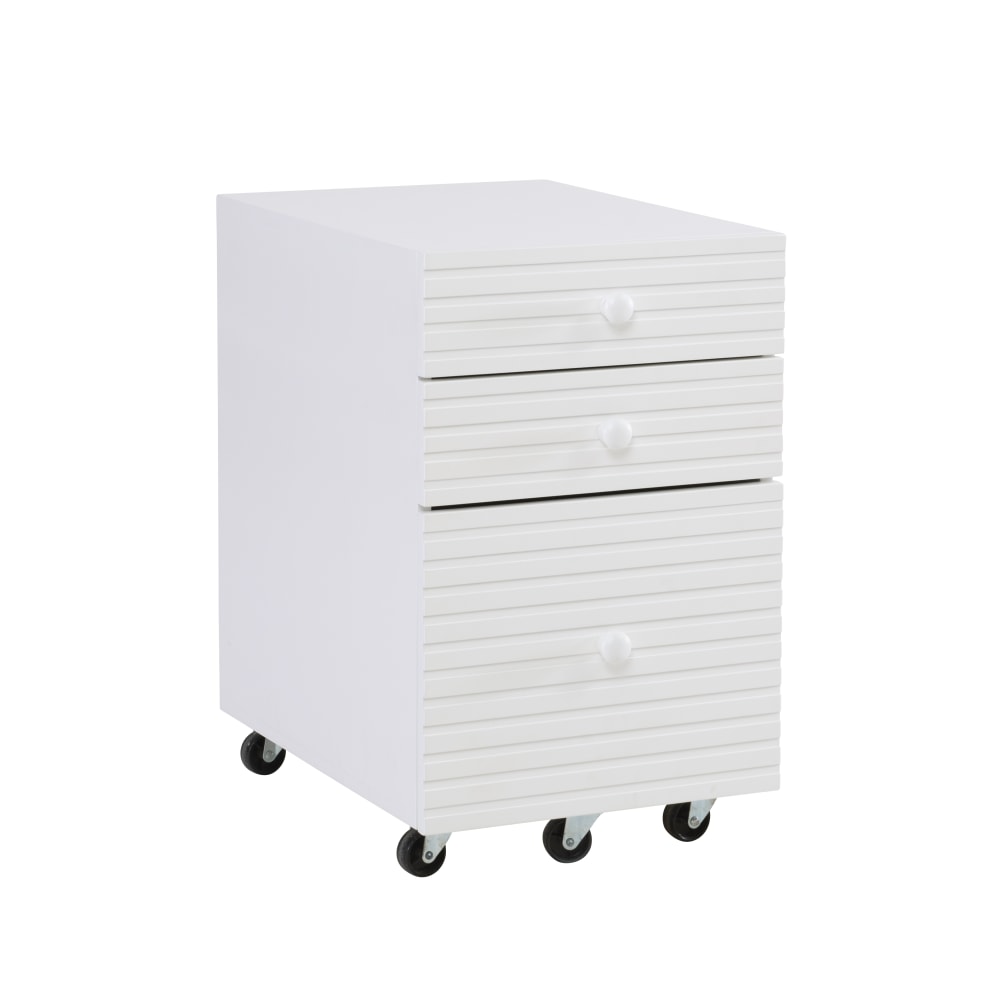 Powell Barrick 21-1/2"D Vertical 3-Drawer Rolling File