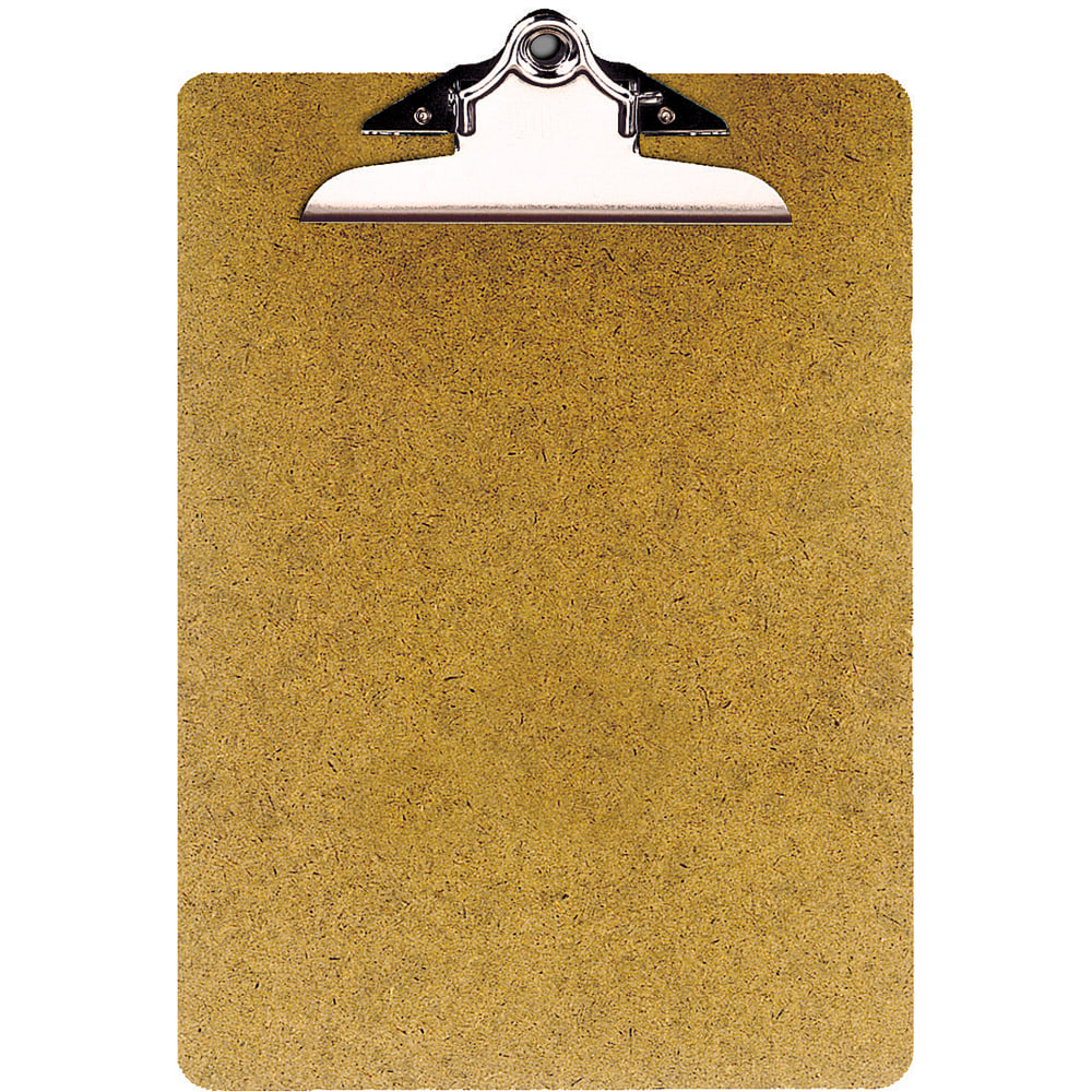 OIC® 100% Recycled Hardboard Clipboard, Letter Size, 9"