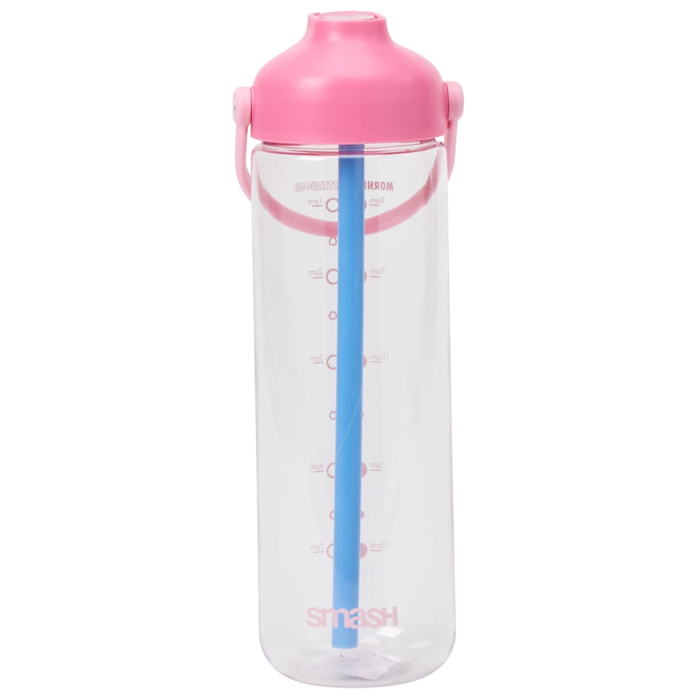 Smash Icon Sipper Drink Bottle, 27 Oz, Pink
