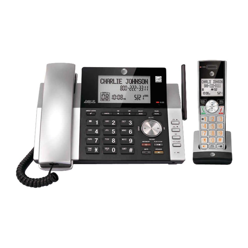 AT&T DECT 6.0 Expandable Corded/Cordless Phone System With