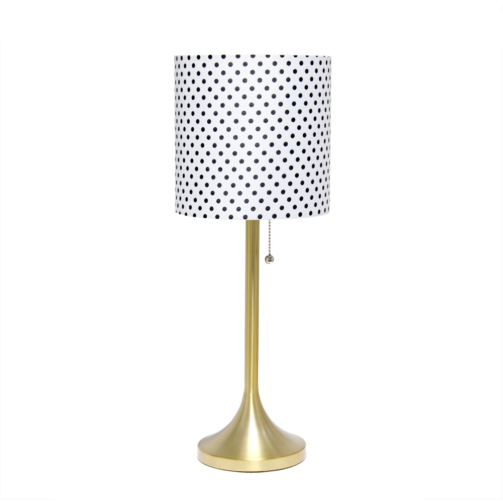 Simple Designs Tapered Table Lamp, 21"H, White &