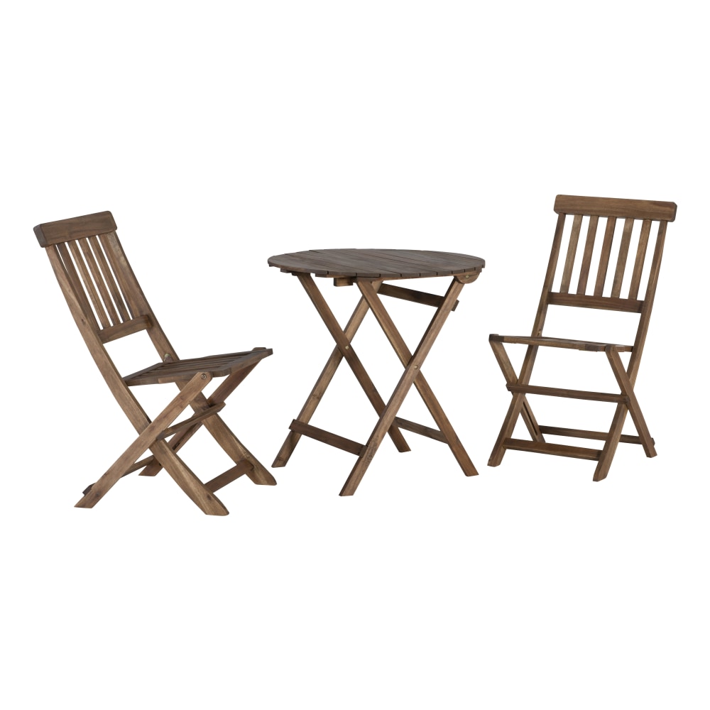 Linon 3-Piece Troy Catalan Café Set, Acorn
