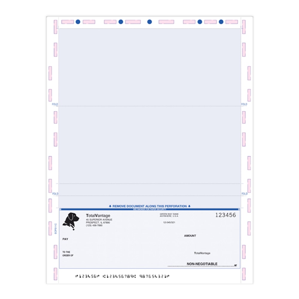 Custom Secure Print Pressure Seal Checks With Toner